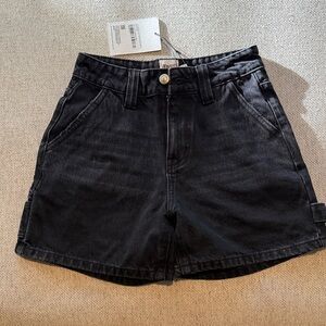 Princess Polly Black Jean Shorts